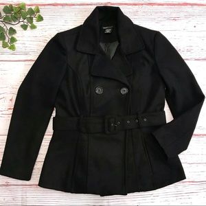 ROBERT LOUIS Double Breasted Coat Belted Jacket